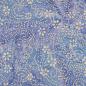 Preview: Baumwolle Batik einzigartig gefertigt Beige auf Lavendelblau